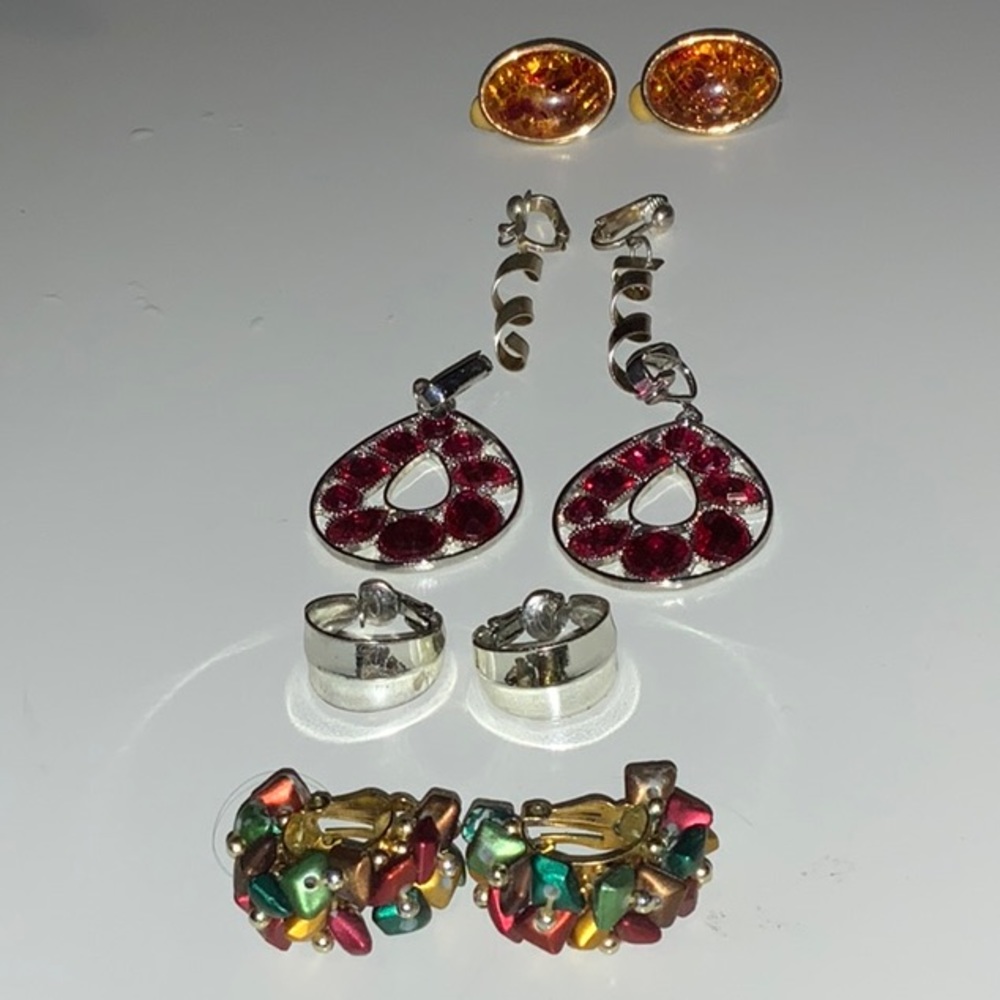 Lot of 5 Clip Earrings